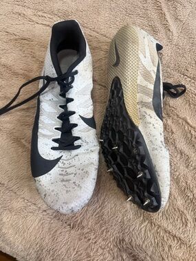 Nike White and Black Track Spikes